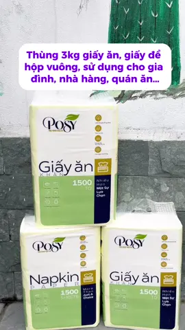 Thùng 3 bịch giấy ăn 1500 tờ Posy #giayan #xuhuongtiktok #giayposy 
