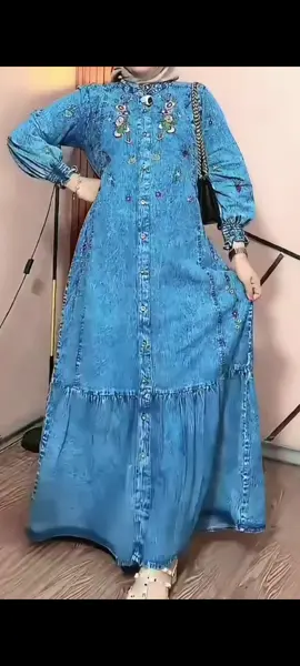 Gamis jeans jumbo bordir bunga terbaru  #gamisjeans #setelanjeanswanita #tiktokshoptokopedia #bismillahfyp 