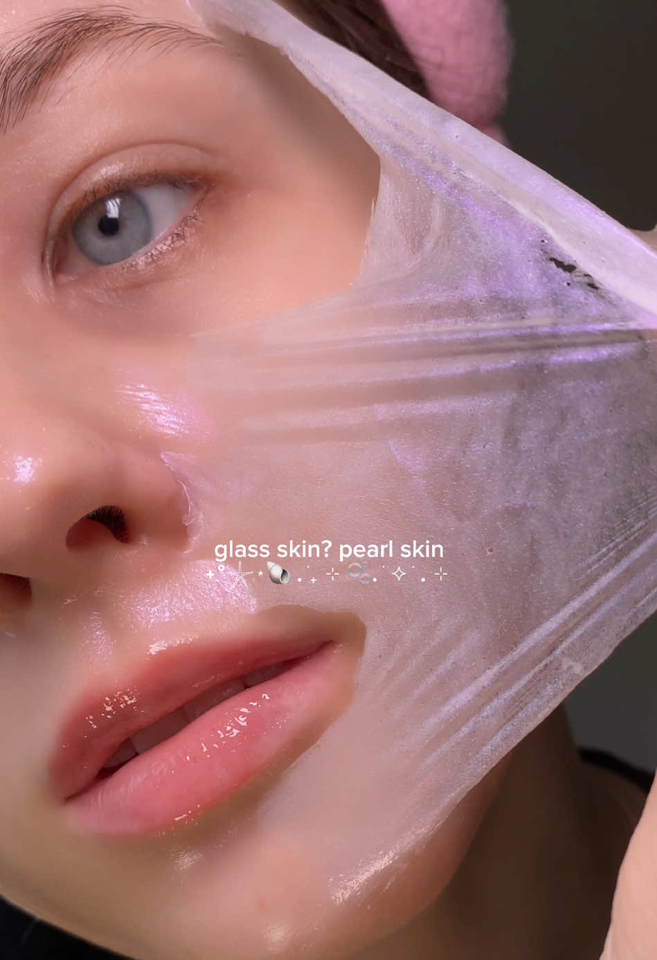 pearl mask asmr🐚🪸🫧 #pdrn #pearlmask #collagenmask #earthward #glassskin #kbeauty #koreanskincare #pdrnmask #skincare #skinroutine #glowyskin #glow #collagen #wrappingmask #overnightmask #pdrncollagenmask #dryskin #antiaging #kbeauty #peeloffmask