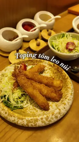 Toping tôm leo núi🍤 giòn tann  #fukujin #fukujinjapanesecurrryhouse 