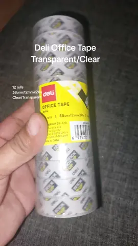 Deli Office tape, transparent/clear #tape #adhesivetape #cleartransparenttape  #officesupplies 