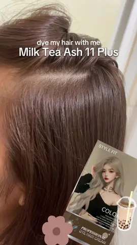 Milk Tea 11 Plus by stylefit hair color. ❤️ Kumpletong-kumpleto, may comb pa!! Finally achieved this color! Ofc, it wouldn’t be ash talaga since no bleach, more on milk tea brown / beige siya. #haircolor #recomendation #milkteahair #tiktokshop 