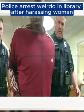 police arrest weirdo in library after harassing woman #cops #copsoftiktok 