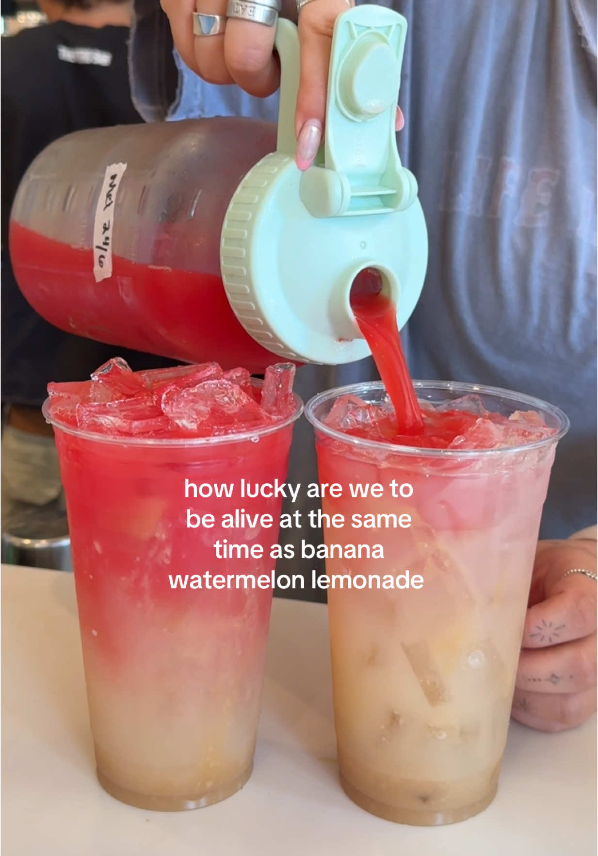 an unlikely combo 🍌🍉🍋🫣 #coffeetok #newportri #providenceri #rhodeislandthings #rhodeislandtok #newportrhodeisland #supportsmallbusiness #icedcoffee #icedlatte #matchalatte #nitrocoffee 