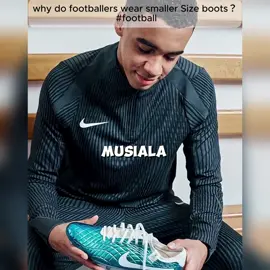 why do footballers wear smaller Size boots？ #football