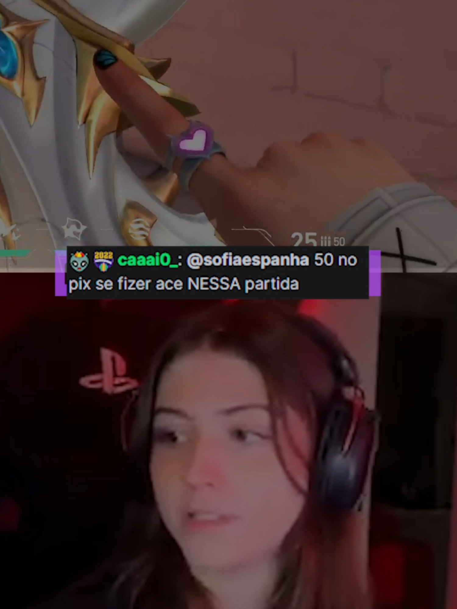 50 se fizer ACE nessa partida! #sofiaespanha #fyp #twitch #Valorant