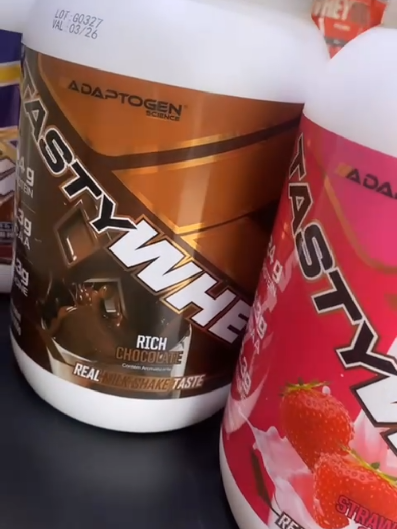 Tasty Whey Adaptogen está em promoção na nossa loja em!!! corre para garantir o seu, com os melhores sabores😋 #academia #Adaptogen #suplementos #gym 