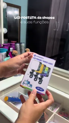 Tem as cores normais e as RGB 😍 #rgb #led #ledportatil #shopee #viralditiktok 