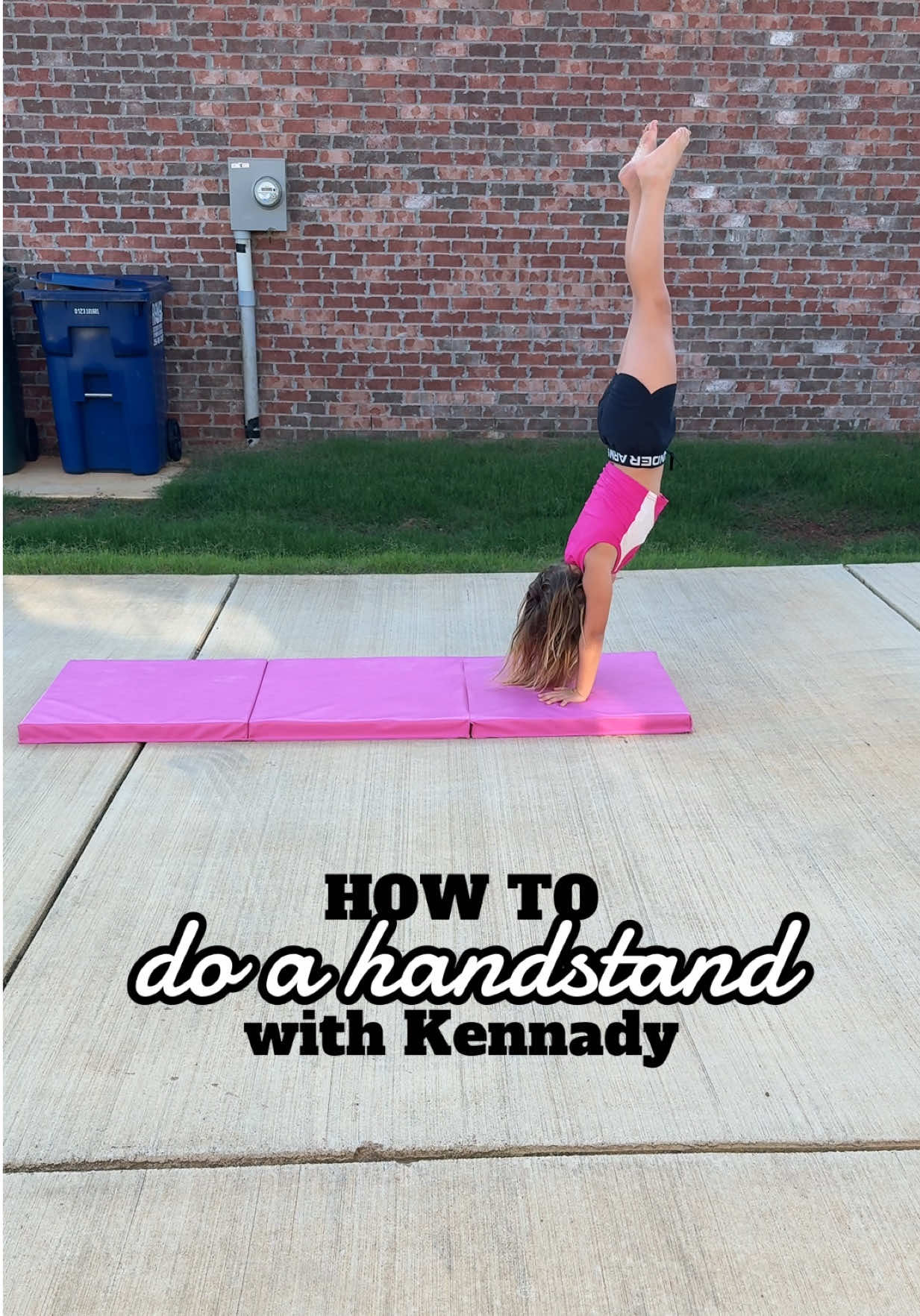 Hand stands with Kennady 🩷 #kidsoftiktok #kidgymnastics #kidsactivities 