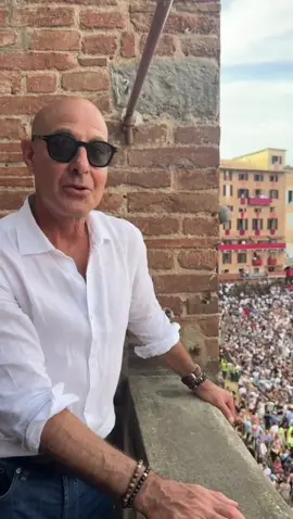This time last year at the Palio di Siena. An extraordinary tradition. ⁣⁣⠀ ⁣⁣⠀ You can watch Tucci in Italy now on @natgeotv, @DisneyPlus and @Hulu.⁣⁣⠀ ⁣⁣⠀ #paliodisiena #italia #Siena #palio25