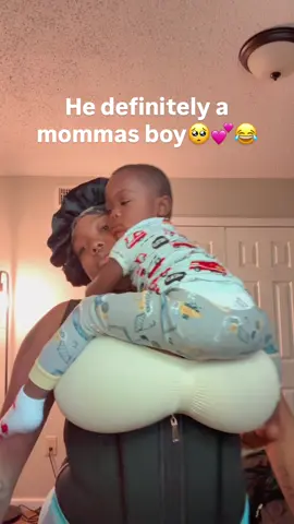 Boys are so clingy I love my baby too death doe🥺🫶🏾😭#fyp #viral #boymom #clingy #velcrobaby 