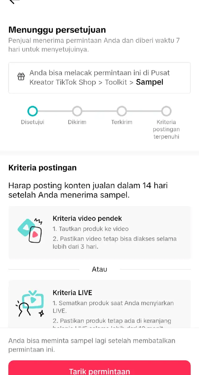 Alhamdulilah sudah di setujui,tapi ini kenapa gak pada di kirim² ya? tolong dong yg udah pada dapet sample gratis kasih tau #dailyvlog #fyp #affiliatepemula #samplegratis 