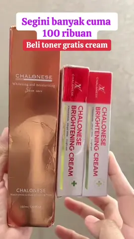 Beli toner flek.. gratis cream flek #toner #chalonese 