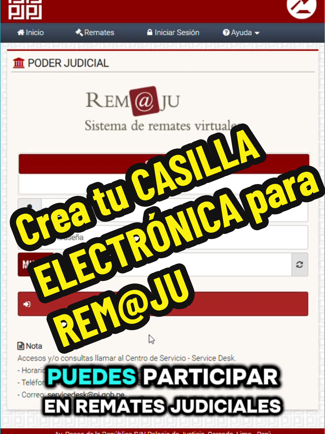 🎥 ¿Quieres participar en REMAJU y acceder a remates judiciales? ¡El primer paso es crear tu casilla electrónica! 📩💻 En este video te muestro paso a paso cómo hacerlo para que no te quedes fuera. Aprovecha esta oportunidad única de invertir de forma segura y legal. ⚖️🏠💼 📍 No olvides guardar este video y compartirlo con quien le interese entrar al mundo de los remates judiciales. Síguenos para más contenido sobre remates judiciales. #RematesJudiciales #REMAJU #CasillaElectrónica #OportunidadDeInversión #RematesPerú #inversionesinteligentes  #TikTokFinanzas #EducaciónFinanciera #pasoapaso  #Remates2025 #inversiónsegura 