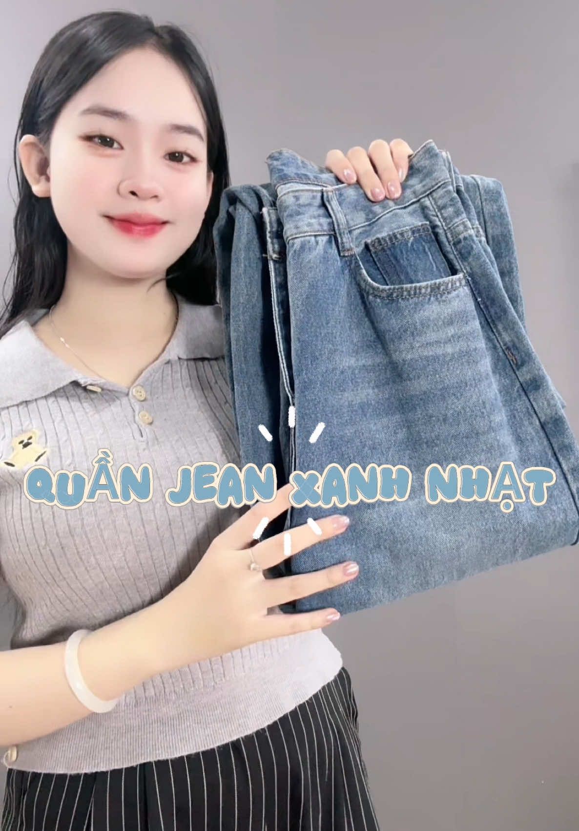 Quần jean xanh nhạt #ươc_duoc_len_xu_huong #aothun #xuhuongtiktok #review #béokhoẻbéođẹp #quanjeannu #quanjeannu #quanjeannu #bigsizefashion #quanjeanongrong #fyp #quandep #quandep #xhuong2025 #quanjean 