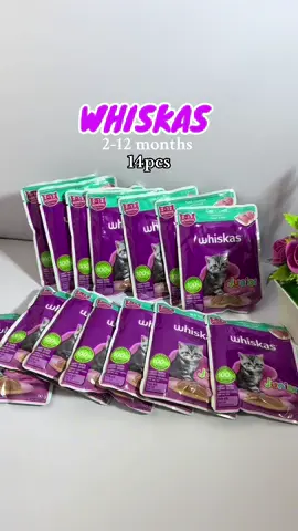 Made with real fish Tuna flavor. 14pcs na to! #whiskascat #whiskas #wetfood #catfood #furyou #furmom #catlover #tiktokshop #fyp 
