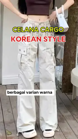 celana cargo wanita Korean style... #celanacargopanjangwanita #celanakoreanstylewanita #fyp 