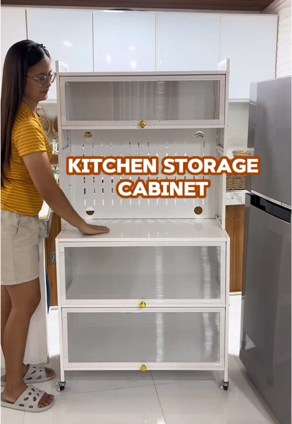 Love this kitchen storage #kitchenstorage #kitchencabinet #storagecabinet #kitchen #fyp 