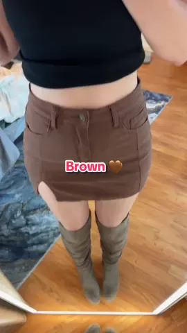 Obsessed with the brown 🤎 #fall #fallfashion #fashion #womensfashion #skirt #skort #ttsdelightnow #Tiktokshopcreatorpicks  #tiktokshoprestock #dealsforyoudays #superbrandclub #summertransformation #summerwonderland #TikTokShopNewArrivals