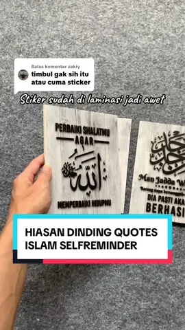 Membalas @zakiy Hiasan dinding quotes islam ini dari stiker yang sudah di laminasi jadi awet jangka panjang kak, silahkan co di keranjang ya #hiasandinding #hiasandindingaesthetic #quotesislam 