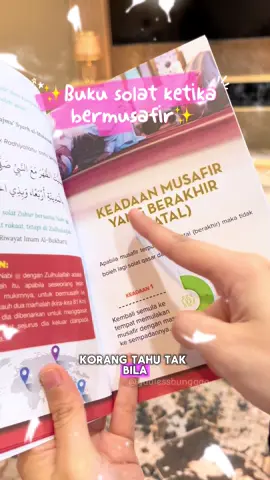 Solat itu tiang agama. Pergi jauh mana pun solat jangan pernah tinggal tau #bukusolat #musafir #solatjamak #BookTok #booktokmalaysia #panduansolat #tiktokshop77supersale  #TikTokShop 
