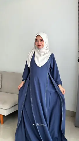 bahanya beneran sebagus ituu🩵🤏😋 #abayadress #abayastyle #gamiswanita #ootdabaya #ootdgamis #ootdhijab 