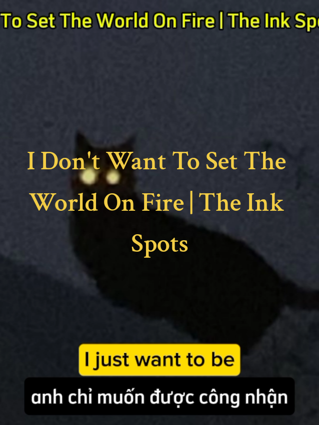 I Don't Want To Set The World On Fire | The Ink Spots #idontwanttosettheworldonfire #theinkspots #viral #lyrics #fyp #vietsub #song #music 