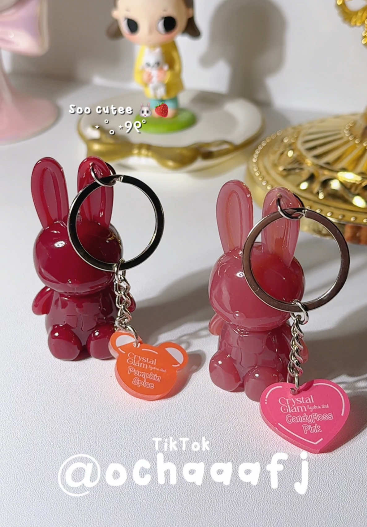 Gemes bgtt! 🐰🍓 #keychainliptint #animate #keychain #liptint #fyp 