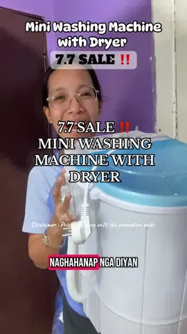 Good News mga Mare 🤗  @AllyzaAffiliateShop dahil 7.7 Sale ang laki ng discounts niya 😮 #miniwashingmachine #miniwashingmachinewithdryer #washingmachine #laundry 