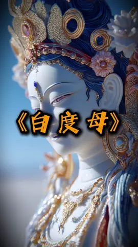 白度母｜观世音菩萨的化身，温柔聪慧。世间一切愿望皆可实现，也人称 “救度母”。#度母 #白度母 #佛教 #藏传佛教 #唐卡 #手绘唐卡 
