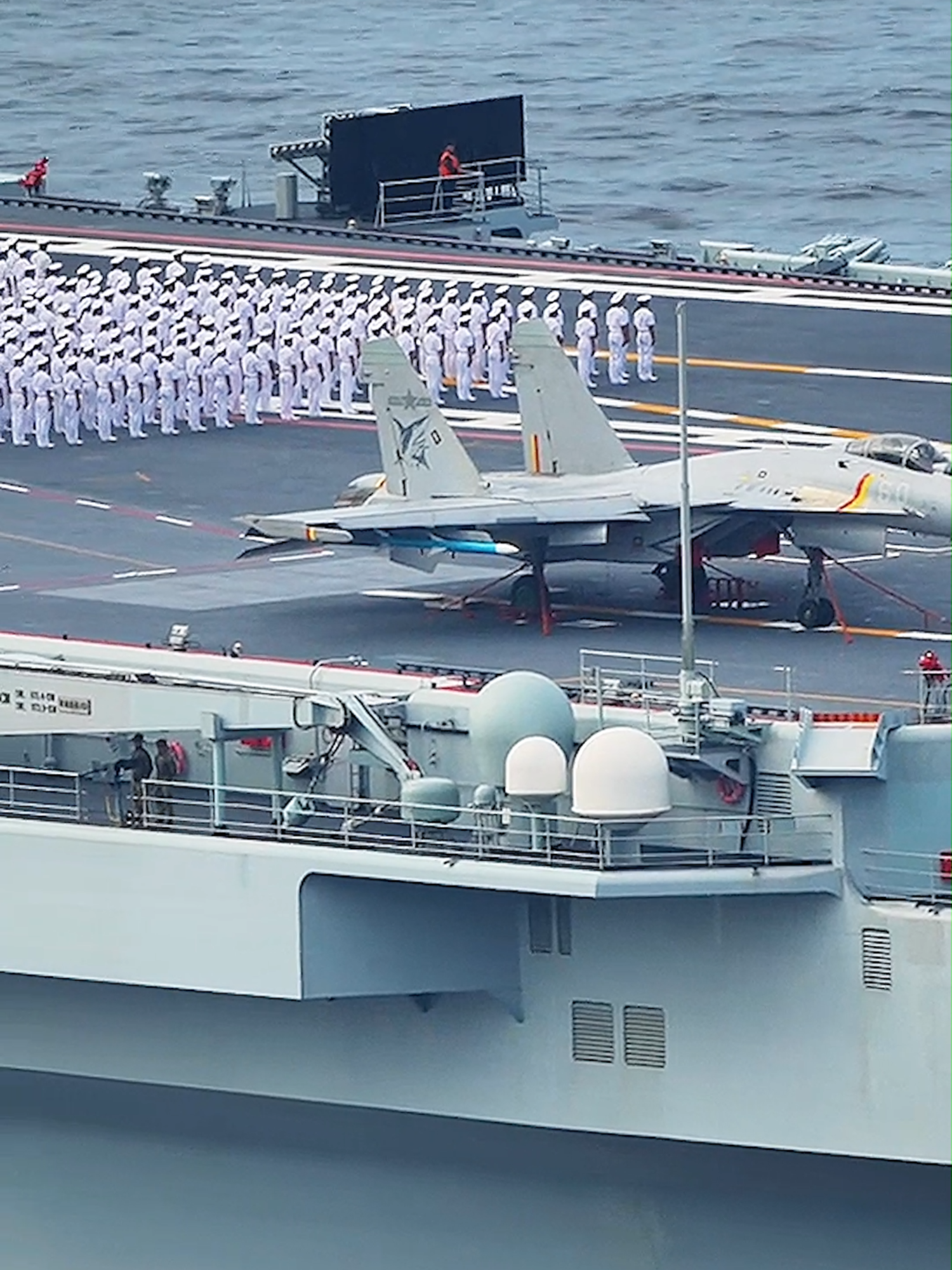 Zero distance contact with Chinese aircraft carrier 'Shandong Ship'. From July 3rd to 7th, a naval fleet consisting of aircraft carrier Shandong, missile destroyers Yan'an and Zhanjiang, and missile frigate Yuncheng will anchor from a military port in Sanya and visit Hong Kong. During the visit, a series of open visits and cultural exchange activities will be organized to allow Hong Kong compatriots to have a more intuitive and in-depth understanding of the development of national defense and military construction in the new era. On the occasion of the 28th anniversary of Hong Kong's return to the motherland. #Shandong #Ship#aircraft #carrier #j15 #j15t #cn #top#china #hot #HongKong #17
