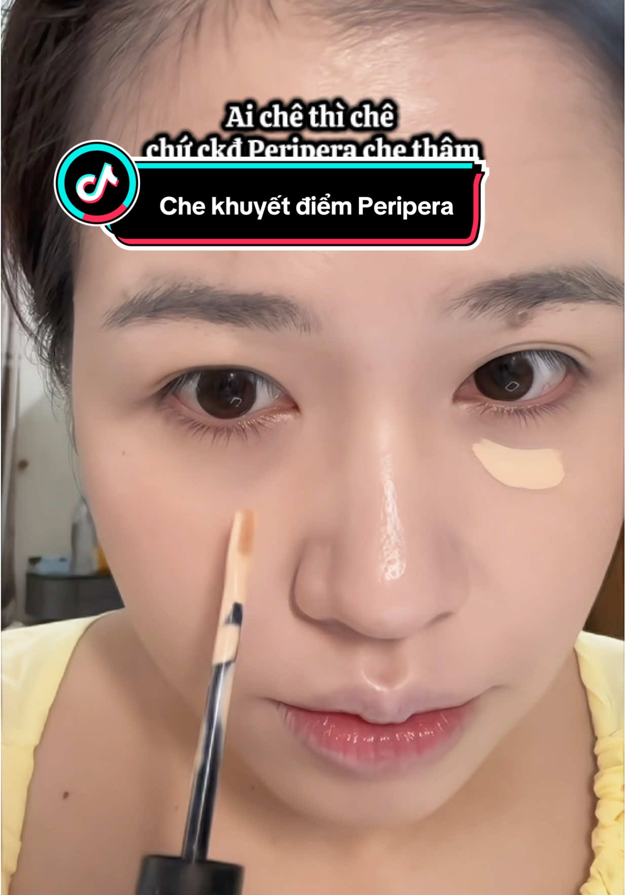 Chất kem lỏng dễ tán, siêu phù hợp với những ai đang tập makeup #makeup #chekhuyetdiem #chekhuyetdiemperipera #xuhuong 