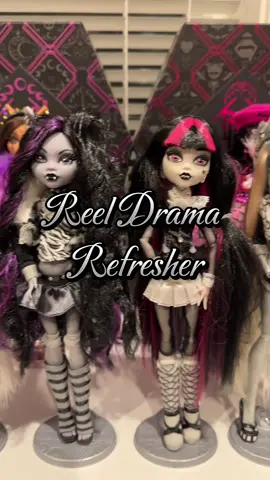 A little hair refresher for my Reel Drama girlies, I literally can’t wait any longer for Cleo’s release☹️🎬📽️🎞️ #monsterhigh #monsterhighdolls #reeldrama #monsterhighreeldrama #frankiestein #clawdeenwolf #draculaura #lagoonablue #dolls #doll #dollhair #dollhairrestyle #dollhairrestoration #restoration #foryoupage #foryou #fyp 