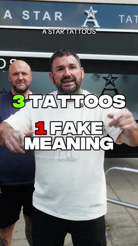 3 tattoos 1 fake meaning #tattoomeaning #faketattoo #fyp #tattoo #uktattooartist #tattootiktok #tattooed #tattoolover 