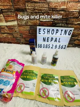 😍😍Bugs and mites killer😍😍  ✅ Benefits of Natura Mite Killer: 	•	🌿 Natural & Non-Toxic – Safe for use around kids, pets, and food areas. 	•	🐜 Kills Mites & Bugs Quickly – Works on dust mites, spider mites, bed bugs, fleas, and other insects. 	•	🛏️ Safe on Fabrics & Furniture – Can be used on beds, sofas, carpets, and curtains without staining. 	•	👃 Odor-Free or Mild Scent – No harsh chemical smell. 	•	🧪 Chemical-Free Solution – Made from essential oils or plant extracts. 	•	🦟 Repels Future Infestations – Helps prevent bugs from returning. 	•	🐾 Pet & Child Friendly – Gentle enough to use around animals and babies. 	•	🌎 Eco-Friendly – Environmentally safe ingredients that won’t harm the planet. 	•	💨 Fast Acting – Kills mites within minutes of contact. 	•	🔄 Easy to Use – Just spray and let it work—no rinsing required.