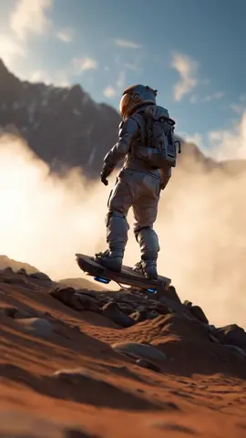 #astronaut #scifi #hoverboard #skateboard #midjourney #aianimation #aiart 