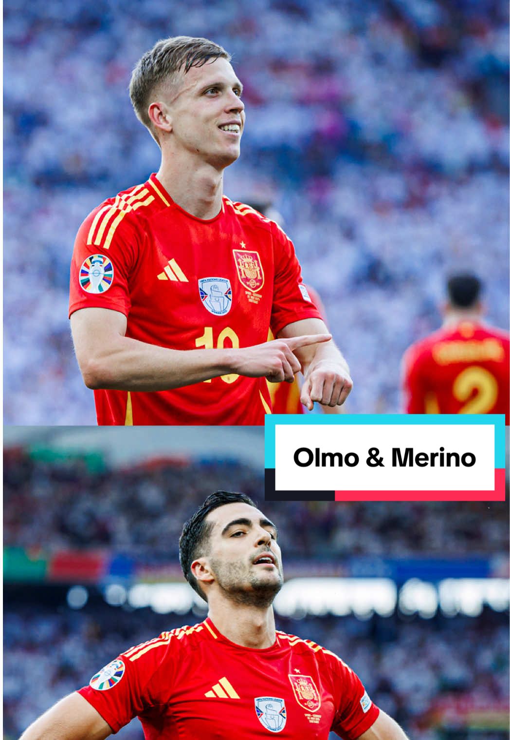 🤔 ¿Os acordáis de qué hacíais el 𝟱 𝗱𝗲 𝗷𝘂𝗹𝗶𝗼 𝗱𝗲 𝟮𝟬𝟮𝟰 a las 𝟭𝟵:𝟭𝟬? ¿Y a las 𝟮𝟬:𝟯𝟭? 🤭 A nosotros no se nos va de la cabaza… 🏆 ¡Se cumple un año del día en el que @Dani Olmo y Mikel Merino dieron alas a nuestro sueño! #VamosEspaña | #EURO2024