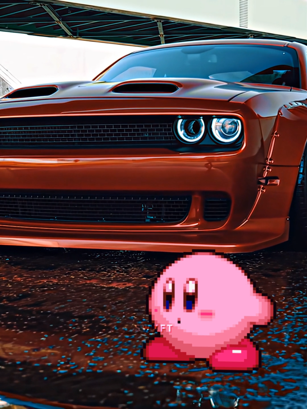 Kirby's Car 😈🌸 | 🎥:@The Pro Video | #dodge #teamfx⚜️ #4k #chalenger #swxft #hellcat #kirby #edit 