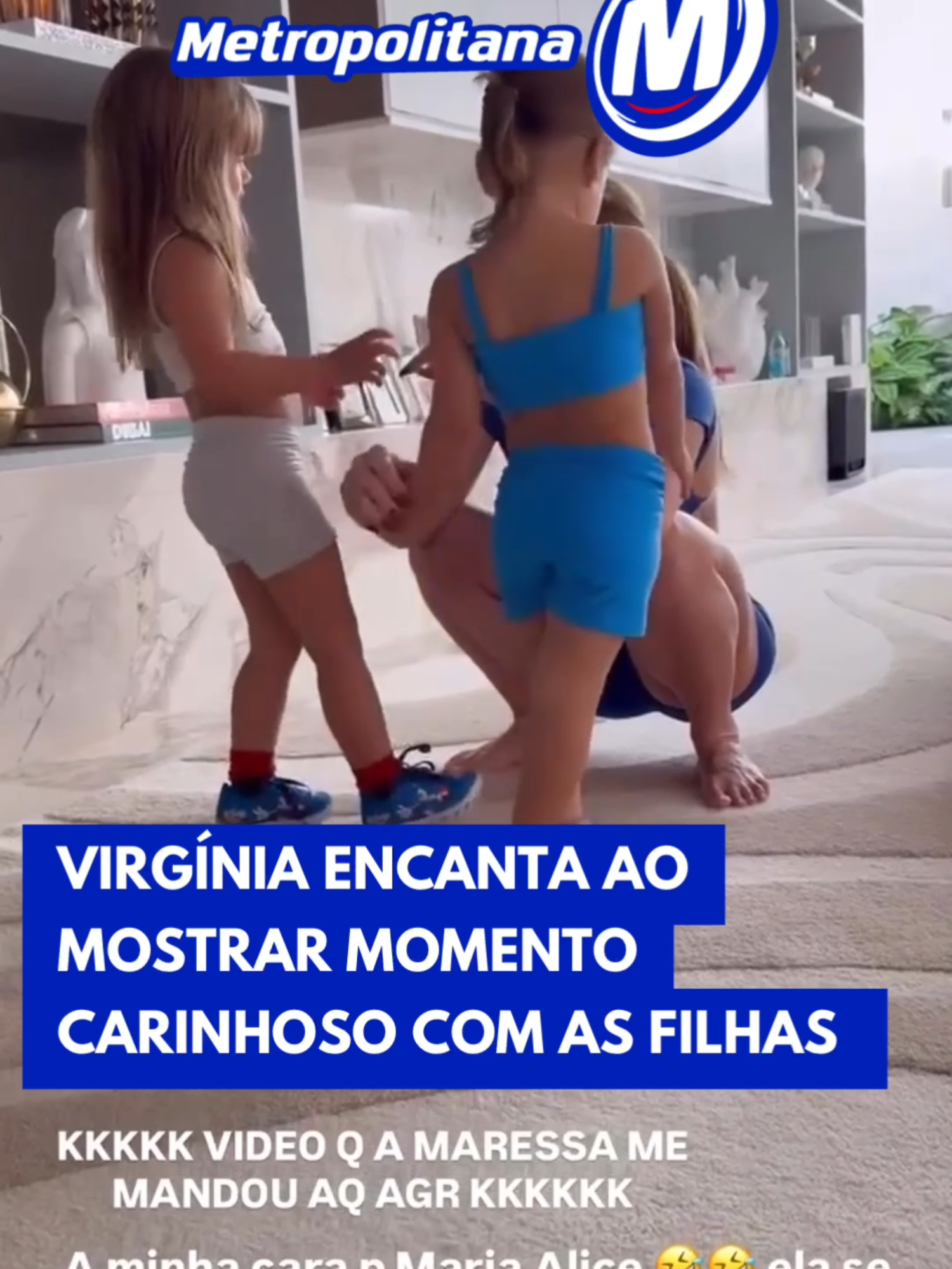 👧💞 Virgínia compartilhou um momento cheio de afeto com suas duas filhas, Maria Alice e Maria Flor. No vídeo, as meninas pedem a bênção da mãe antes de sair para passear — e o gesto encantou os seguidores. A cena rendeu muitos comentários emocionados sobre carinho, criação e conexão familiar. Você também tem esse costume de pedir bênção em casa? (Reprodução: @virginia)