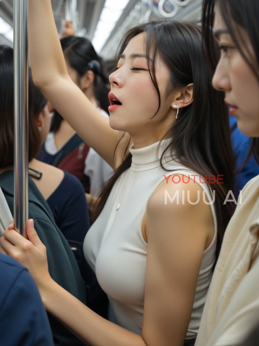 서울의 혼잡한 지하철 #aiart #지하철 #subway 
