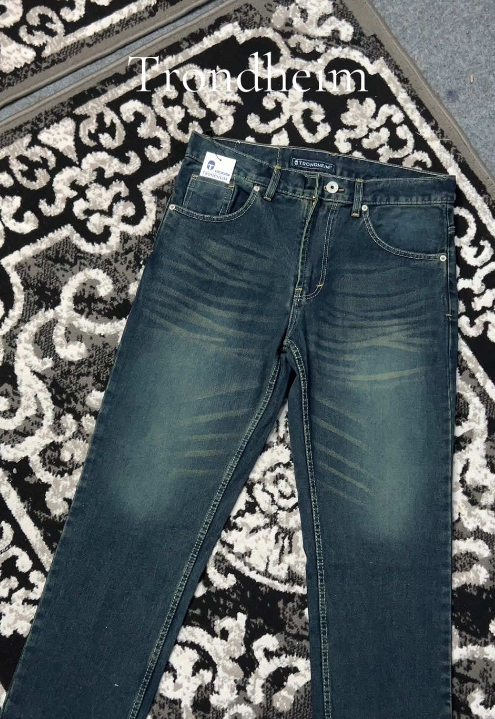 Trondheim Celana Denim Standar Basic Jarnar Dark Tink Jeans Pria Panjang #Trondheim #OOTD #outfitcowok @Trondheim Official 