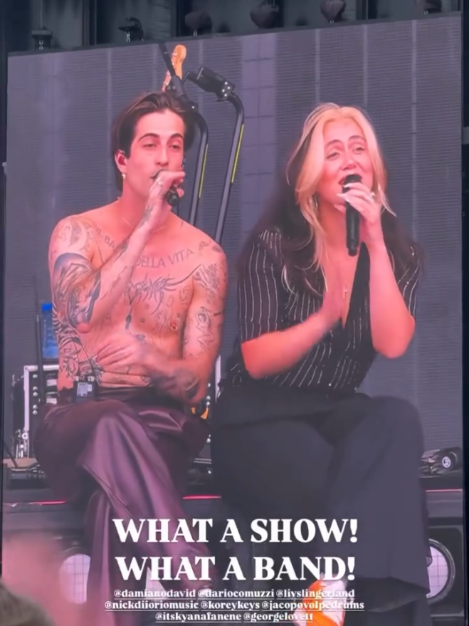 Damiano performing 'Zombie Lady' at Rock Werchter Festival  #damianodavid #maneskin #perte 