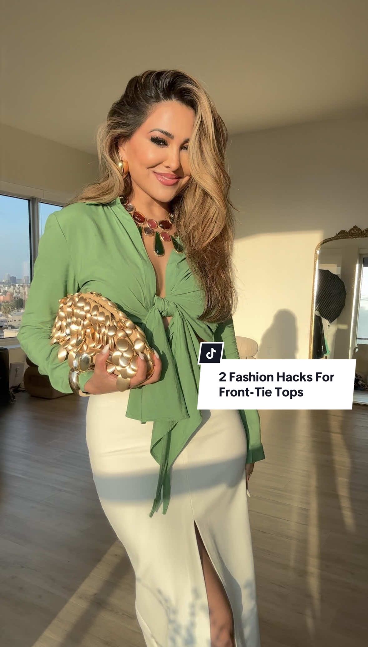 2 Fashion Hacks For Front-Tie Tops ✨ #grwm #fyp #styletok  Which #fashionhack 1-2 was your favorite!? Here’s two of your favorite fashion hacks from early 2024!  The first one is my favorite hacks from a few years ago!  It’s not only super stylish, but it’s so easy to do!! The second is my go-to for button up tops, and also makes the cutest cover-up style too💫 TAG someone who would love this, & comment down below if you want to see more #style hacks!  Don’t forget to save this video to refer back to when you’re ready to get dressed up xo • #OOTD #styletips #outfitideas #fashionhacks #styling #todaysoutfit #todayslook #womensfashion #styles #fashionstyle #foryourpage #fashiontiktok  Todays affirmation: “I connect with my inner child and have fun” 💫