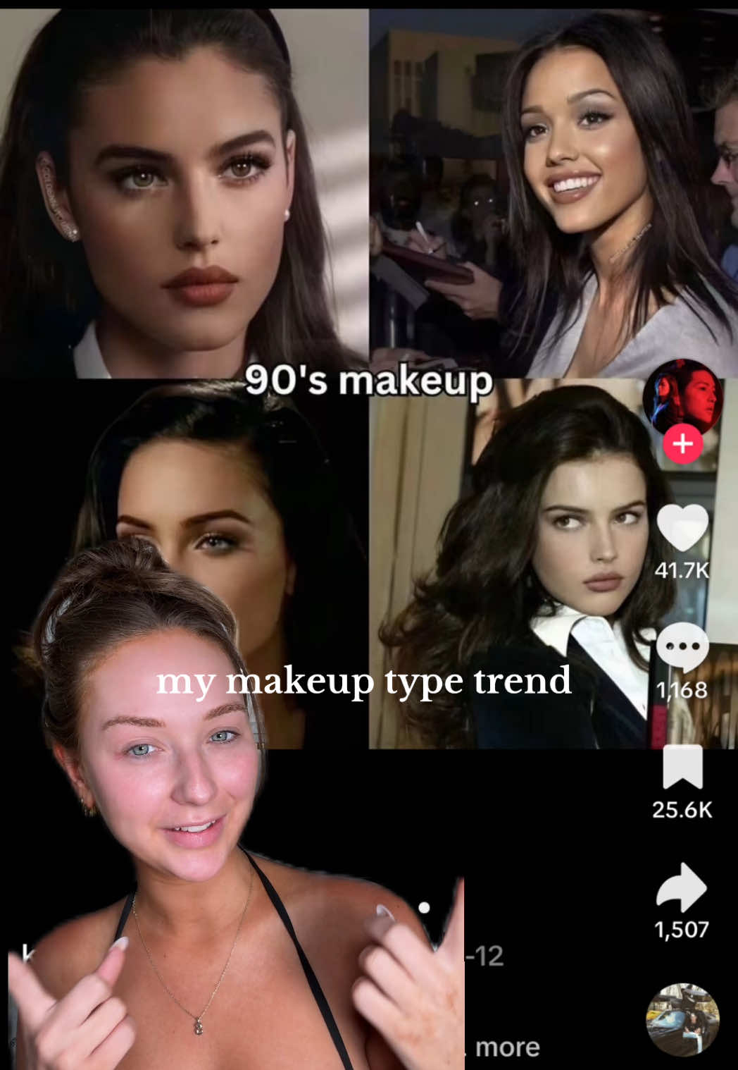TikTok said I should be doing 90s glam, what do we think 👀 #mymakeuptype #makeuptrend #makeup #beauty #grwm #90smakeup #getreadywithme 
