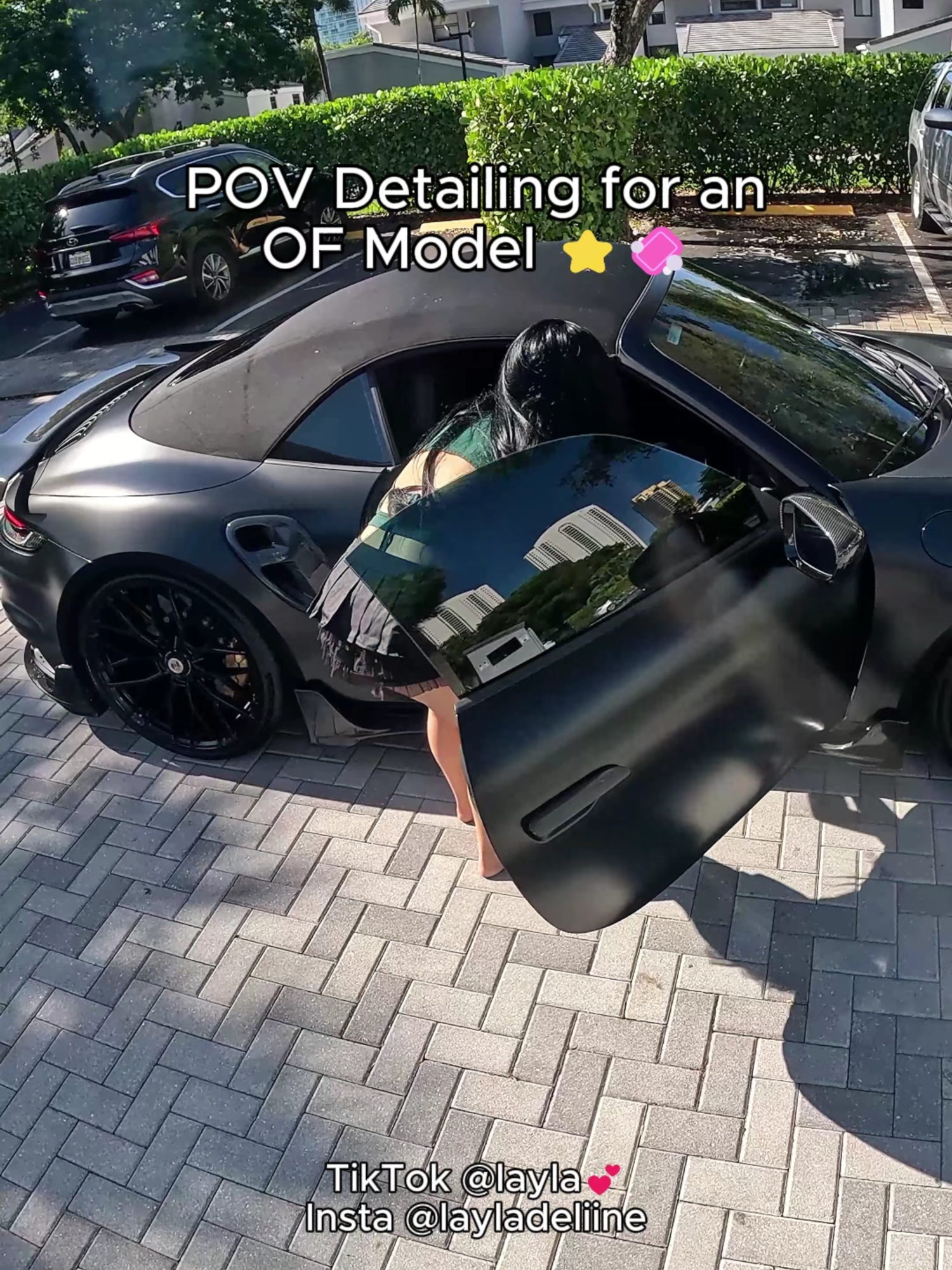 Detailing this OF models $300k Porsche @layla - Book Now (305) 985-9227 info@miamimobilecardetailers.com -Full Details -Mini Details -In & Out Ceramic Coatings -Paint Correction -Headlight Restoration We give you the best results while using the latest equipment and highest quality products #detailing #detailers #detailingworld #detailingmiami #carcare #smallbusiness #miami #florida #usa #fyp #foryoupage #fy #foryou #cars #trending #carcleaning #cleancar #satisfying #professionaldetailing #miamimobilecardetailers #model #ofmodel #porsche #911turboS #supercar