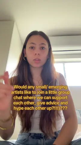 I had so so so many people comment on my small artist post so I would love to help out if I cannnnn  Tag a small artist in the comments too!  #fyp #smallartist #indieartist #foryou #trend #groupchat #indie #pop #singer #songwriter #trending 