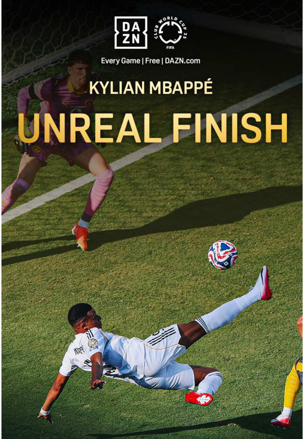Kylian Mbappé with possibly the BEST goal of the FIFA Club World Cup?! 😱 Watch the @FIFAClubWorldCup | June 14 - July 13 | Every Game | Free | DAZN.com | #FIFACWC #TakeItToTheWorld #RMABVB #RealMadridBorussiaDortmund #mbappe #france #gol #realmadridfc #halamadrid #fyp 