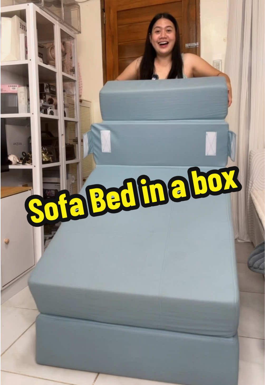 Grabe ang galing!!! Sobrang laking sofa bed nagkasya sa maliit na box, ito yung trending ngayon na sofa bed in a box!  #sofabed #compresssofa #sofa #bed #tiktokfinds #fyp 
