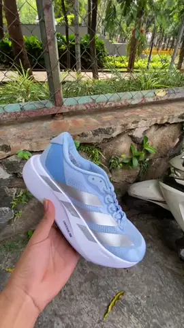 Sepatu Running Adizero Evo Sl Glow Blue / Silver Metallic#adizero #fyp #foryoupage #trending #Running #adidas #4u #xybca 