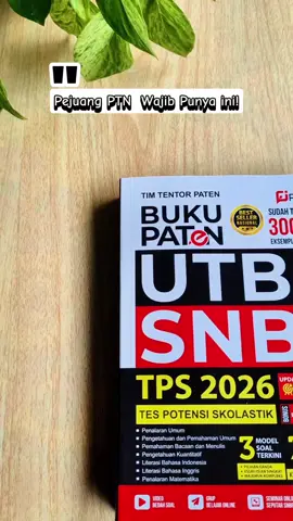 BUKU PATEN UTBK SNBT TPS 2026 SOAL-SOAL UTBK SNBT #utbk #utbk2026 
